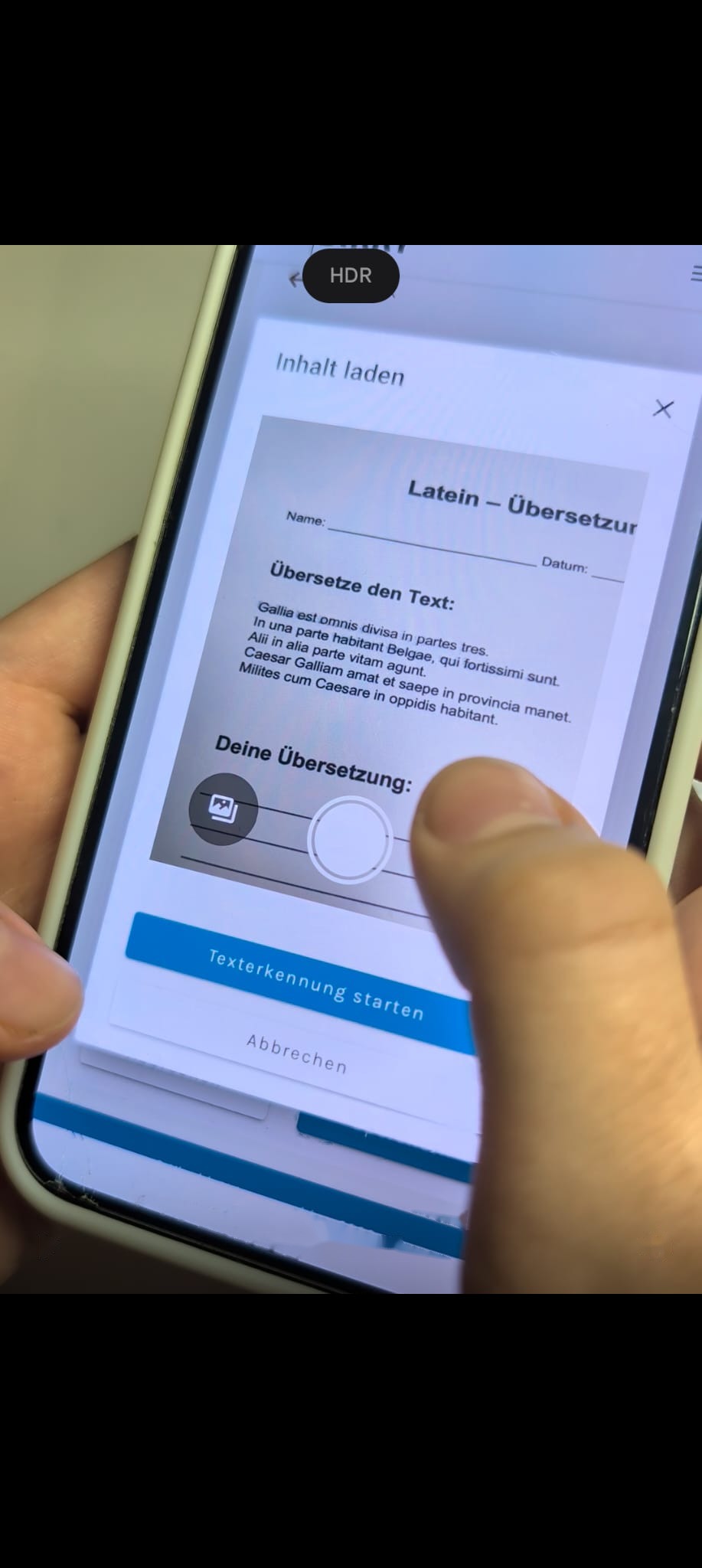Birky - Latein Lernhilfe App: Schulbuchtext fotografieren und automatisch erkennen lassen