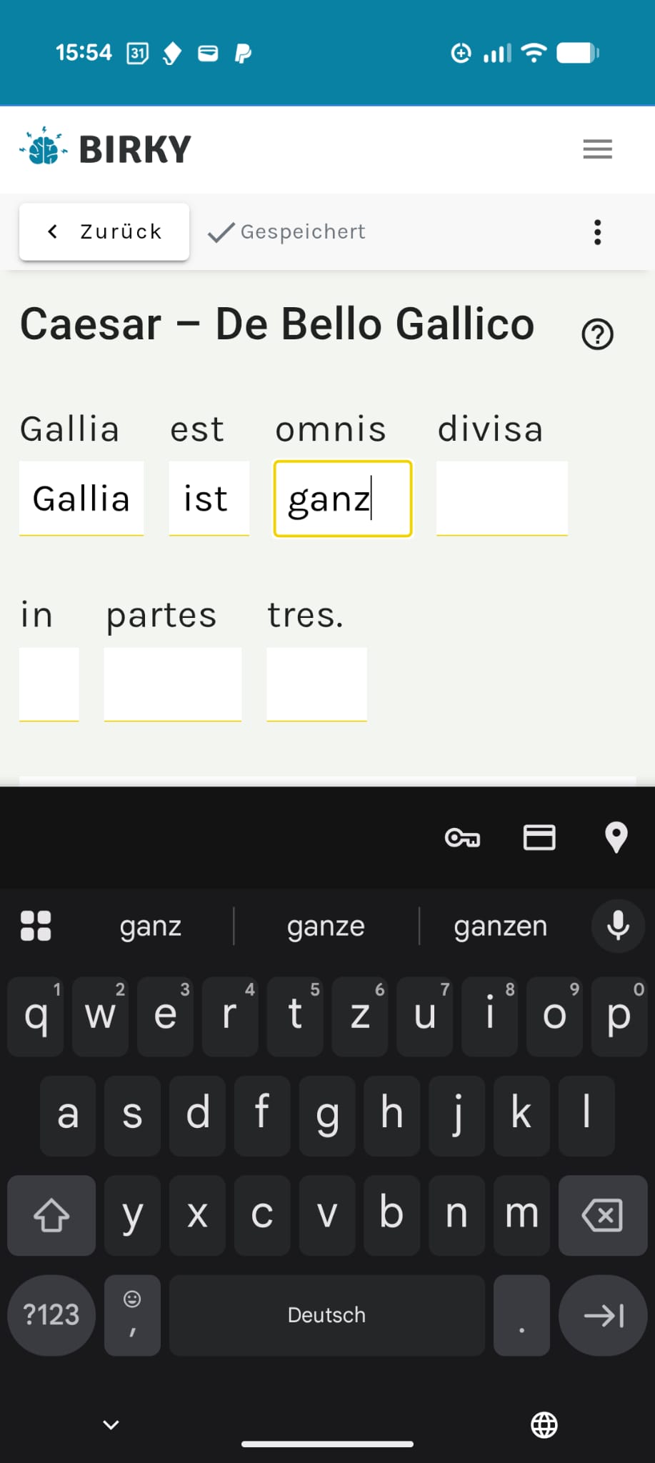 Birky - Latein Übersetzen App: Wort für Wort übersetzen nach der Birkenbihl-Methode